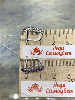 *Серьги Танзанит цв Белое арт 2-208316-00-31-033 (вес 2,49 г) - фото 174457