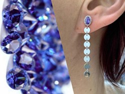 *Серьги Пусеты Танзанит цв Белое арт. 2-200043-00-31-197 (вес 3,32 г) - фото 174501 *Серьги Пусеты Танзанит цв Белое арт. 2-200043-00-31-197 (вес 3,32 г) - фото 174501