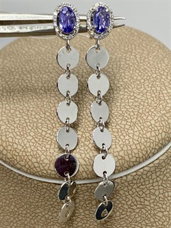 *Серьги Пусеты Танзанит цв Белое арт. 2-200043-00-31-197 (вес 3,32 г) - фото 174505 *Серьги Пусеты Танзанит цв Белое арт. 2-200043-00-31-197 (вес 3,32 г) - фото 174505