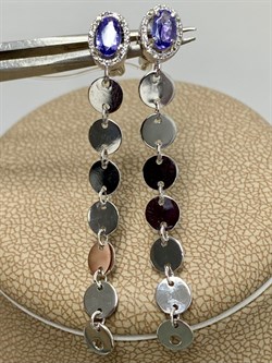 *Серьги Пусеты Танзанит цв Белое арт. 2-200043-00-31-197 (вес 3,32 г) - фото 174506 *Серьги Пусеты Танзанит цв Белое арт. 2-200043-00-31-197 (вес 3,32 г) - фото 174506