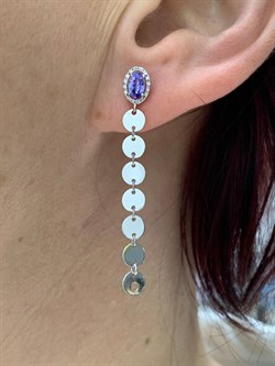 *Серьги Пусеты Танзанит цв Белое арт. 2-200043-00-31-197 (вес 3,32 г) - фото 174508 *Серьги Пусеты Танзанит цв Белое арт. 2-200043-00-31-197 (вес 3,32 г) - фото 174508