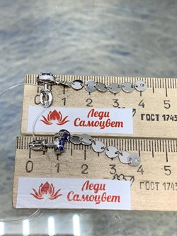 *Серьги Пусеты Танзанит цв Белое арт. 2-200043-00-31-197 (вес 3,32 г) - фото 174509 *Серьги Пусеты Танзанит цв Белое арт. 2-200043-00-31-197 (вес 3,32 г) - фото 174509