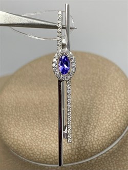 *Брошь Танзанит цв Белое арт 7-270358-00-31-707 вес 1,88 г - фото 174513