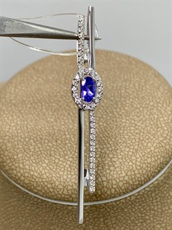 *Брошь Танзанит цв Белое арт 7-270358-00-31-707 вес 1,88 г - фото 174514