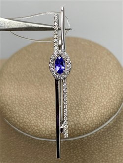 *Брошь Танзанит цв Белое арт 7-270358-00-31-707 вес 1,88 г - фото 174515