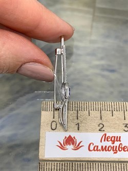 *Брошь Танзанит цв Белое арт 7-270358-00-31-707 вес 1,88 г - фото 174517