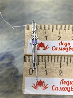 *Брошь Танзанит цв Белое арт 7-270358-00-31-707 вес 1,88 г - фото 174518