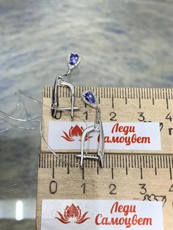 *Серьги Танзанит цв Белое арт 2-207858-00-31-738 вес 3,11 г - фото 174625 *Серьги Танзанит цв Белое арт 2-207858-00-31-738 вес 3,11 г - фото 174625