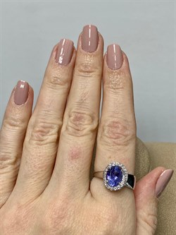 *Кольцо р.18,5 Танзанит цв Белое арт. 1-106-764-31-503 вес 2,87 г - фото 174743 *Кольцо р.18,5 Танзанит цв Белое арт. 1-106-764-31-503 вес 2,87 г - фото 174743