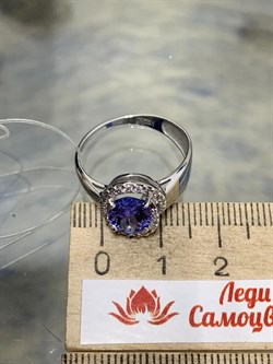 *Кольцо р.18,5 Танзанит цв Белое арт. 1-106-764-31-503 вес 2,87 г - фото 174745 *Кольцо р.18,5 Танзанит цв Белое арт. 1-106-764-31-503 вес 2,87 г - фото 174745