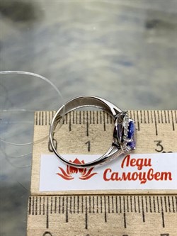 *Кольцо р.18,5 Танзанит цв Белое арт. 1-106-764-31-503 вес 2,87 г - фото 174746 *Кольцо р.18,5 Танзанит цв Белое арт. 1-106-764-31-503 вес 2,87 г - фото 174746