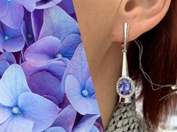 *Серьги Танзанит цв Белое арт. 2-106-764-31-315 (вес 7,06 г) - фото 174777 *Серьги Танзанит цв Белое арт. 2-106-764-31-315 (вес 7,06 г) - фото 174777