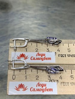 *Серьги Танзанит цв Белое арт. 2-106-764-31-315 (вес 7,06 г) - фото 174780 *Серьги Танзанит цв Белое арт. 2-106-764-31-315 (вес 7,06 г) - фото 174780