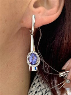 *Серьги Танзанит цв Белое арт. 2-106-764-31-315 (вес 7,06 г) - фото 174782 *Серьги Танзанит цв Белое арт. 2-106-764-31-315 (вес 7,06 г) - фото 174782