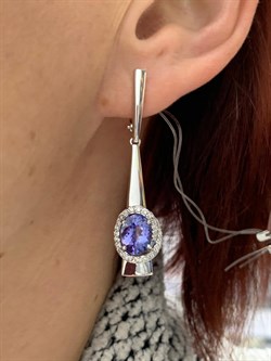 *Серьги Танзанит цв Белое арт. 2-106-764-31-315 (вес 7,06 г) - фото 174783 *Серьги Танзанит цв Белое арт. 2-106-764-31-315 (вес 7,06 г) - фото 174783