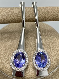 *Серьги Танзанит цв Белое арт. 2-106-764-31-315 (вес 7,06 г) - фото 174784 *Серьги Танзанит цв Белое арт. 2-106-764-31-315 (вес 7,06 г) - фото 174784