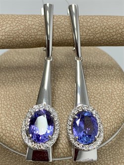 *Серьги Танзанит цв Белое арт. 2-106-764-31-315 (вес 7,06 г) - фото 174786 *Серьги Танзанит цв Белое арт. 2-106-764-31-315 (вес 7,06 г) - фото 174786