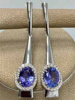 *Серьги Танзанит цв Белое арт. 2-106-764-31-315 (вес 7,06 г) - фото 174787 *Серьги Танзанит цв Белое арт. 2-106-764-31-315 (вес 7,06 г) - фото 174787