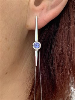 *Серьги Петли Танзанит цв Белое арт. 2-208290-00-31-729 (вес 2,99 г) - фото 174810