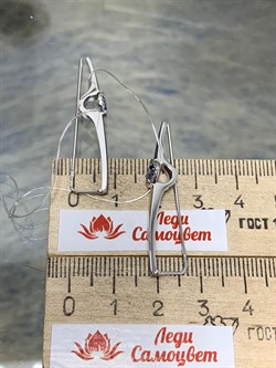 *Серьги Петли Танзанит цв Белое арт. 2-208290-00-31-729 (вес 2,99 г) - фото 174811