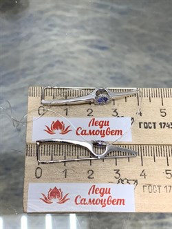 *Серьги Петли Танзанит цв Белое арт. 2-208290-00-31-729 (вес 2,99 г) - фото 174812