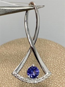 *Подвеска Танзанит цв Белое арт 3-230021-00-31-080 вес 1,8 г - фото 174815 *Подвеска Танзанит цв Белое арт 3-230021-00-31-080 вес 1,8 г - фото 174815