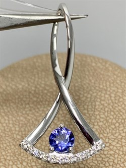 *Подвеска Танзанит цв Белое арт 3-230021-00-31-080 вес 1,8 г - фото 174819 *Подвеска Танзанит цв Белое арт 3-230021-00-31-080 вес 1,8 г - фото 174819