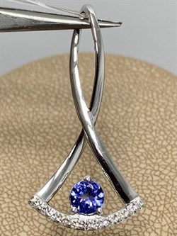 *Подвеска Танзанит цв Белое арт 3-230021-00-31-080 вес 1,8 г - фото 174820 *Подвеска Танзанит цв Белое арт 3-230021-00-31-080 вес 1,8 г - фото 174820