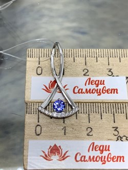 *Подвеска Танзанит цв Белое арт 3-230021-00-31-080 вес 1,8 г - фото 174823 *Подвеска Танзанит цв Белое арт 3-230021-00-31-080 вес 1,8 г - фото 174823