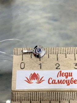 *Подвеска Сердце Танзанит цв Белое арт. 3-929-31-718 вес 0,53 г - фото 174840 *Подвеска Сердце Танзанит цв Белое арт. 3-929-31-718 вес 0,53 г - фото 174840