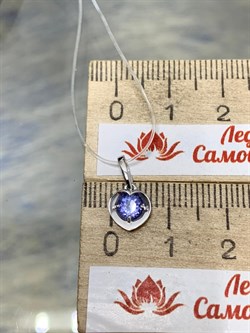 *Подвеска Сердце Танзанит цв Белое арт. 3-929-31-718 вес 0,53 г - фото 174841 *Подвеска Сердце Танзанит цв Белое арт. 3-929-31-718 вес 0,53 г - фото 174841