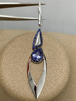 *Подвеска Танзанит цв Белое арт. 3-208185-00-55-997 вес 3,55 г - фото 174859 *Подвеска Танзанит цв Белое арт. 3-208185-00-55-997 вес 3,55 г - фото 174859