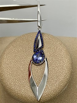 *Подвеска Танзанит цв Белое арт. 3-208185-00-55-997 вес 3,55 г - фото 174860 *Подвеска Танзанит цв Белое арт. 3-208185-00-55-997 вес 3,55 г - фото 174860