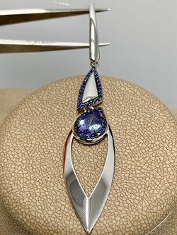 *Подвеска Танзанит цв Белое арт. 3-208185-00-55-997 вес 3,55 г - фото 174862 *Подвеска Танзанит цв Белое арт. 3-208185-00-55-997 вес 3,55 г - фото 174862