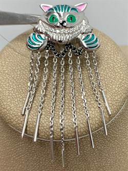 *Брошь-Кулон Кот Эмаль арт. 04-3445/ЭМ93-17-079 вес 6,99 г - фото 174960 *Брошь-Кулон Кот Эмаль арт. 04-3445/ЭМ93-17-079 вес 6,99 г - фото 174960