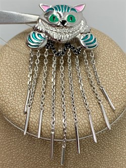 *Брошь-Кулон Кот Эмаль арт. 04-3445/ЭМ93-17-079 вес 6,99 г - фото 174961 *Брошь-Кулон Кот Эмаль арт. 04-3445/ЭМ93-17-079 вес 6,99 г - фото 174961