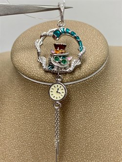 *Подвеска Кот арт. 03-3456/ЭМ95-00-844 (вес 5,83 г) - фото 174975