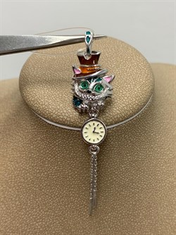 *Подвеска Кот Эмаль арт. 03-3507/ЭМ95-00-903 вес 4,93 г - фото 174986