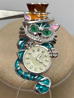 *Брошь-Кулон Кот Эмаль арт. 04-3444/ЭМ95-00-777 вес 6,47 г - фото 175017