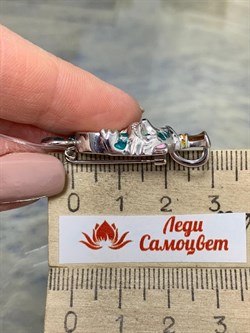 *Брошь-Кулон Кот Эмаль арт. 04-3444/ЭМ95-00-777 вес 6,47 г - фото 175018