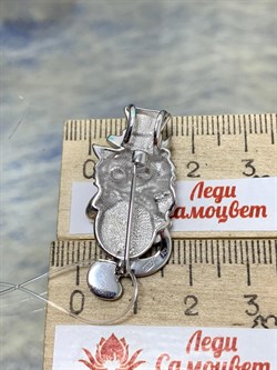 *Брошь-Кулон Кот Эмаль арт. 04-3444/ЭМ95-00-777 вес 6,47 г - фото 175019