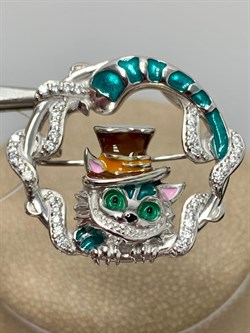 *Брошь-Кулон Кот Эмаль арт. 04-3454/ЭМ95-00-928 вес 7,67 г - фото 175030 *Брошь-Кулон Кот Эмаль арт. 04-3454/ЭМ95-00-928 вес 7,67 г - фото 175030