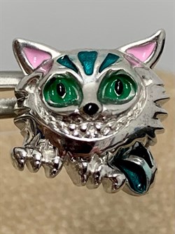 *Серьга Пусета Кот арт. 02-3455/ЭМ93-00-451 вес 2,44 г - фото 175079