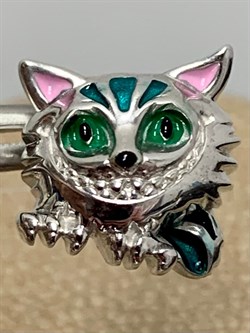 *Серьга Пусета Кот арт. 02-3455/ЭМ93-00-451 вес 2,44 г - фото 175080