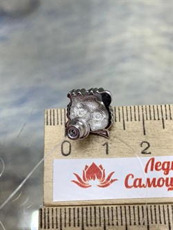 *Серьга Пусета Кот арт. 02-3455/ЭМ93-00-451 вес 2,44 г - фото 175083