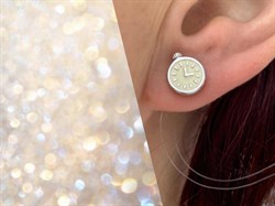 * Пусета Часы Эмаль арт. 02-3449/ЭМ53-00-635 вес 1,06 г - фото 175138