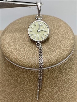 *Подвеска Часы Эмаль арт. 03-3447/ЭМ53-00-842 (вес 2,28 г) - фото 175190
