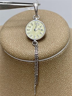 *Подвеска Часы Эмаль арт. 03-3447/ЭМ53-00-842 (вес 2,28 г) - фото 175191