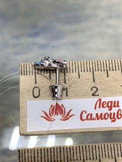 *Серьга Пусета Кролик Эмаль арт. 02-3450/ЭМ15-00-217 вес 1,3 г - фото 175235 *Серьга Пусета Кролик Эмаль арт. 02-3450/ЭМ15-00-217 вес 1,3 г - фото 175235