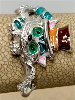 *Кольцо р.17 Кот Эмаль арт. 01-3446/ЭМ95-00-910 вес 3,94 г - фото 175316